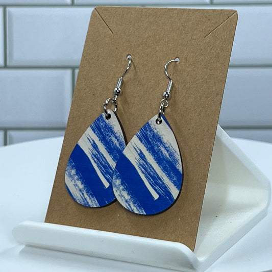 Blue and white