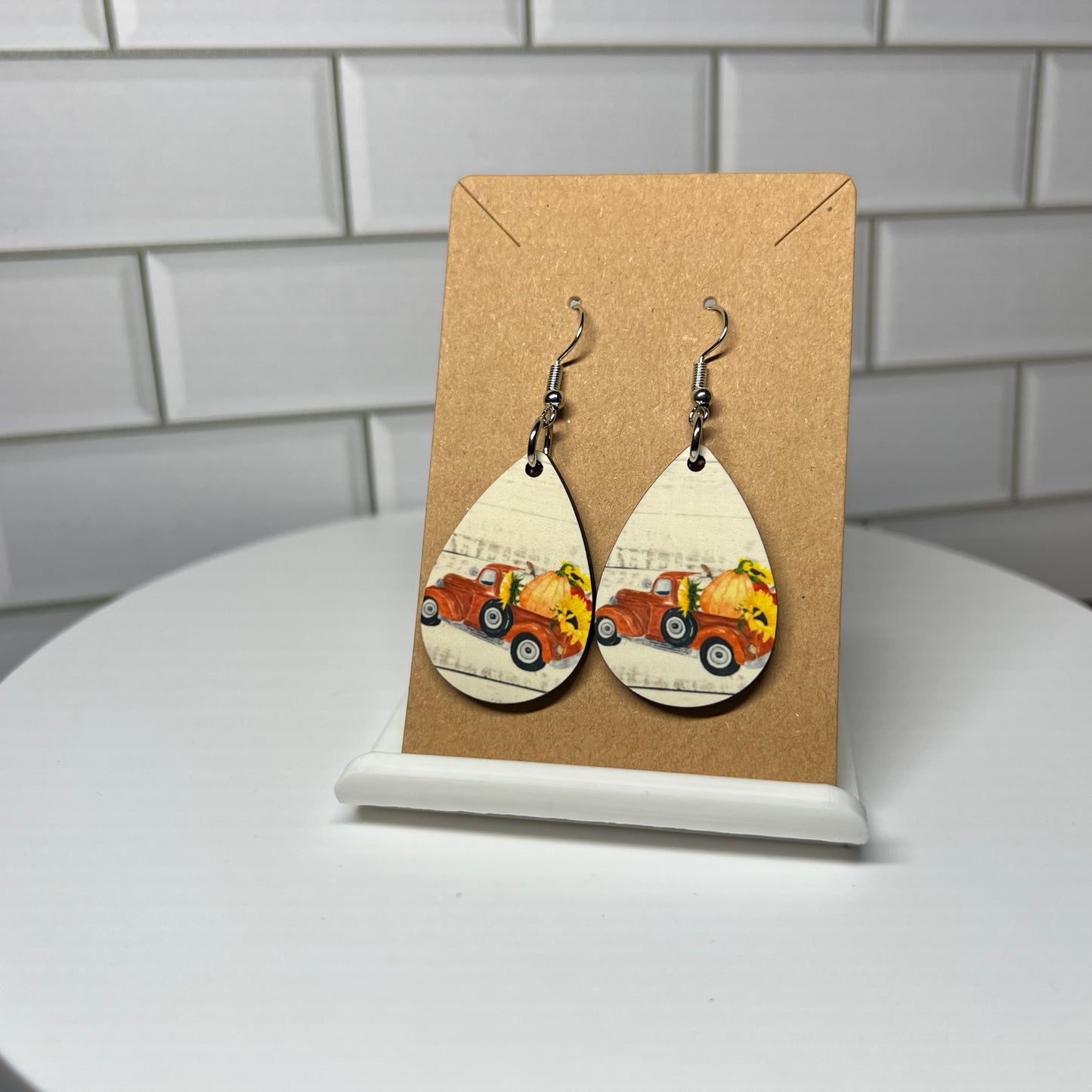 Fall Truck Earrings